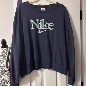 Nike Women's Dark Blue Sweatshirt